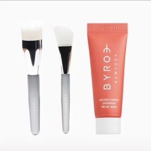 Byroe New York Golden Carrot 🥕 Overnight Relief Mask and Cosmedix brush duo NEW